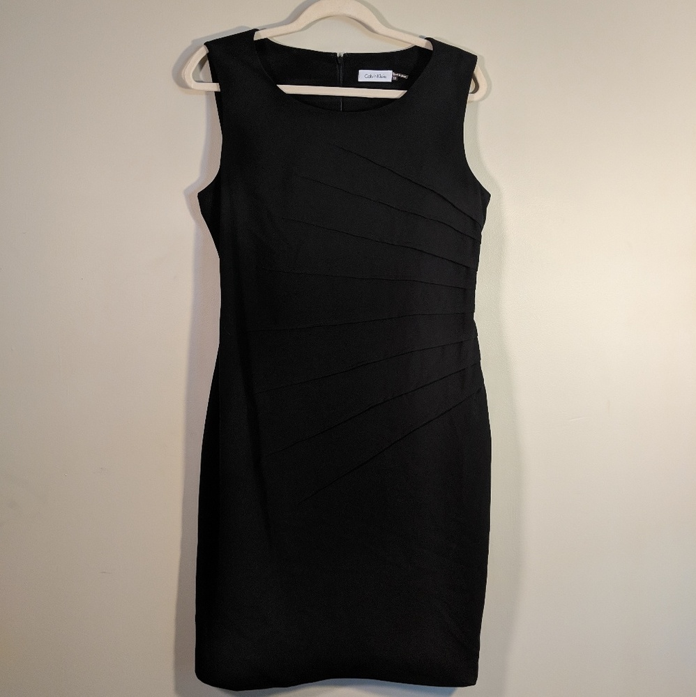 CALVIN KLEIN | Black Classic Sheath Dress Career